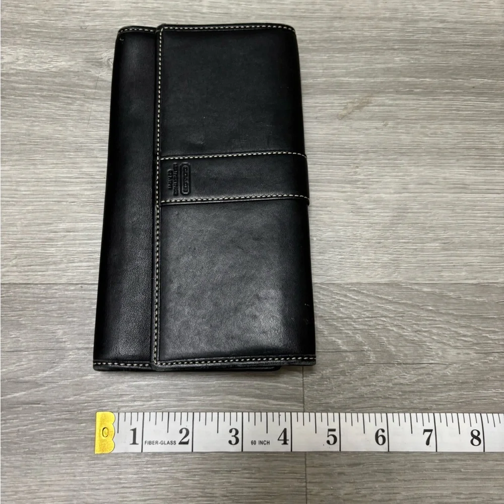 Coach Black Leather Clutch Wallet